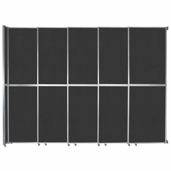 Operable Wall Sliding Room Divider 15'7" x 12'3" Black Fabric